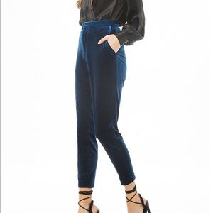 Forever 21 Velvet Ankle Trousers